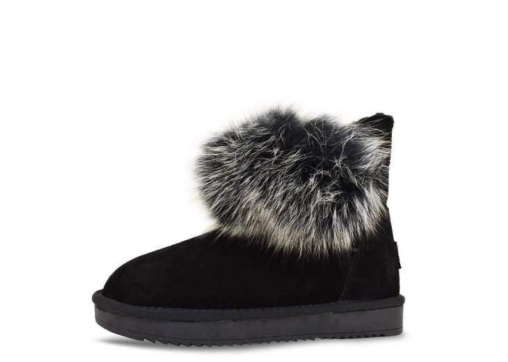 Женские угги "Fur" черные