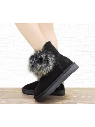 Женские угги "Fur" черные