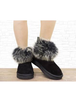 Женские угги "Fur" черные