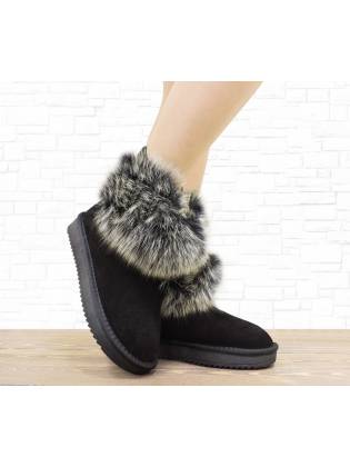 Женские угги "Fur" черные