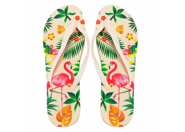 Женские вьетнамки "Flamingo" бежевые