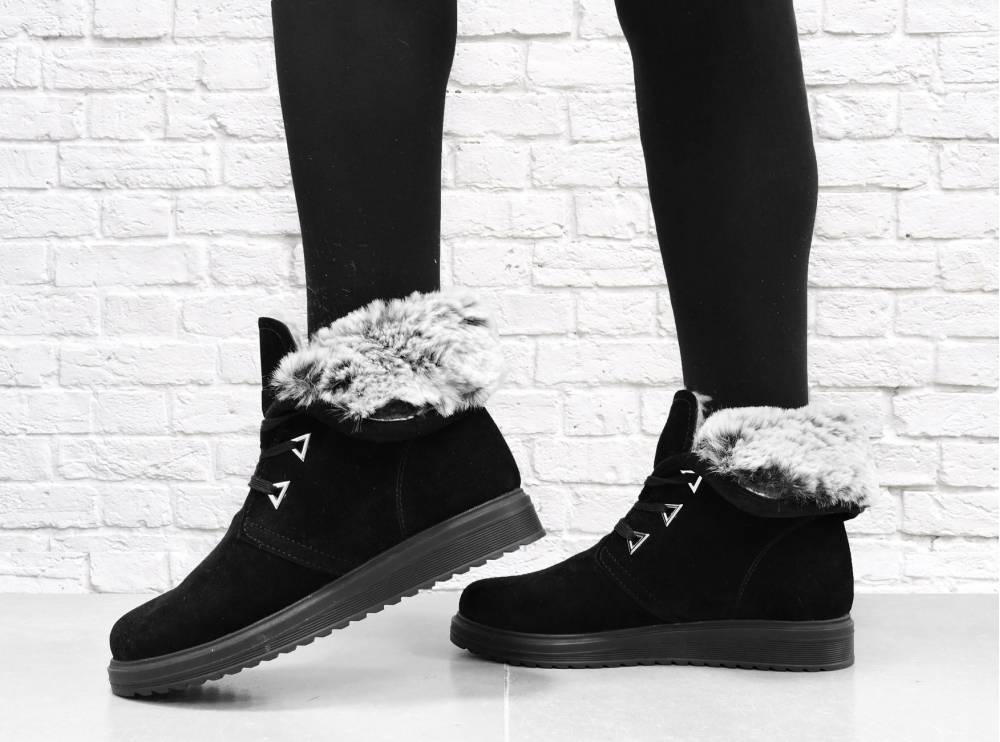 Зимові черевики "Furs" чорні