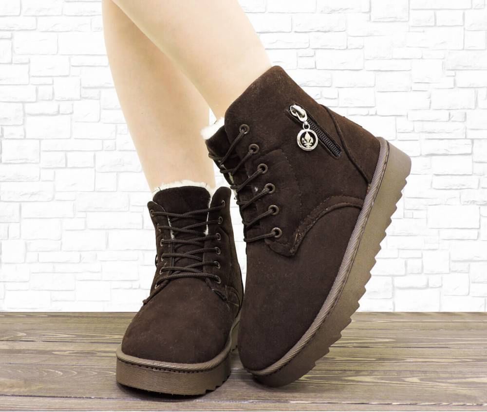 Зимові черевики "UGG" коричневі