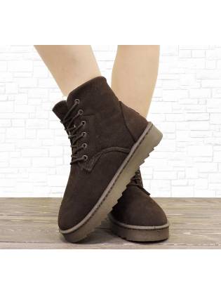 Зимние ботинки "UGG" коричневые