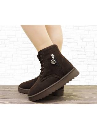 Зимние ботинки "UGG" коричневые