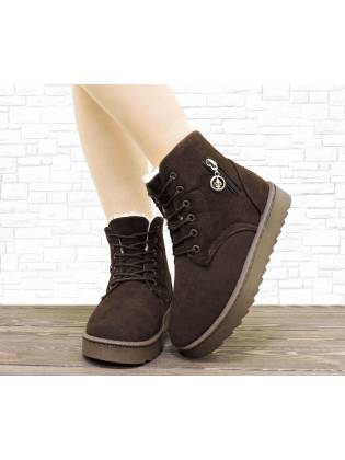 Зимние ботинки "UGG" коричневые