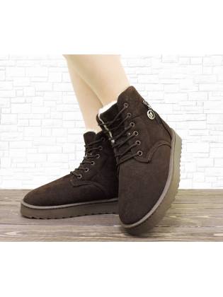 Зимние ботинки "UGG" коричневые