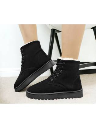 Зимние ботинки "UGG" черные
