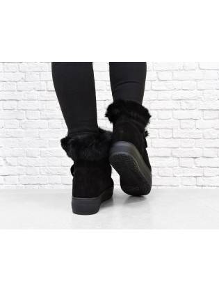 Зимние ботинки "Fur" черные