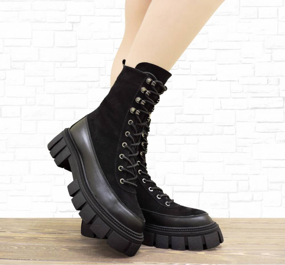 Жіночі черевики "Double-L" чорні