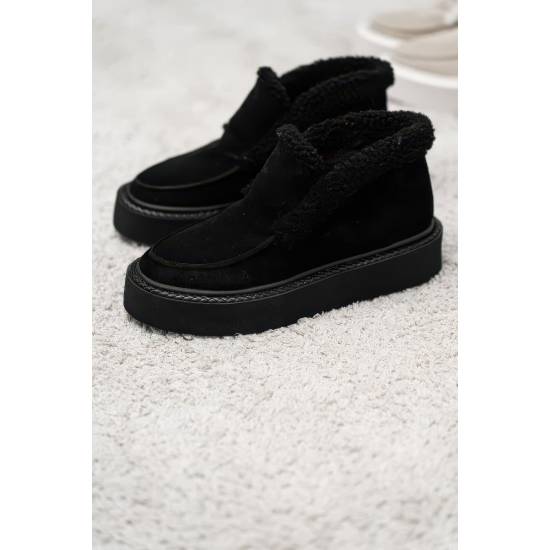 Женские ботинки "Fur" черные