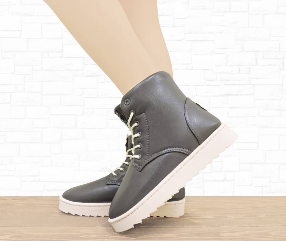Зимові черевики "UGG-L" сірі