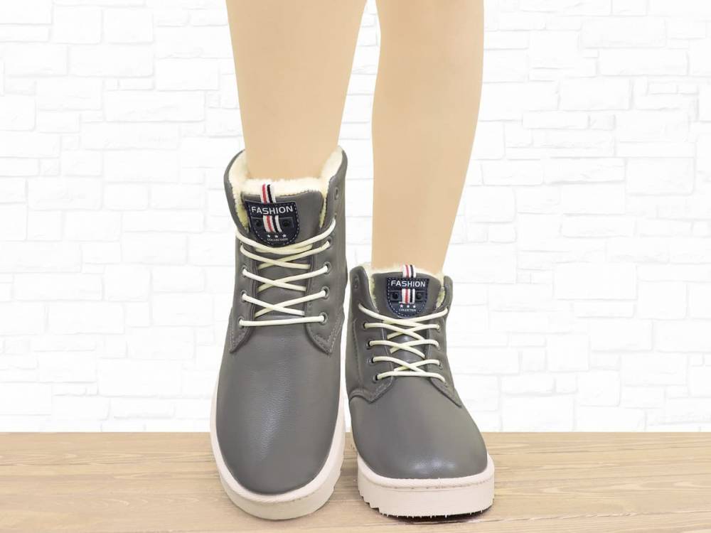 Зимові черевики "UGG-L" сірі