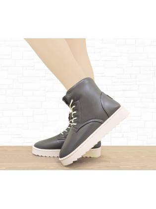 Зимние ботинки "UGG-L" серые