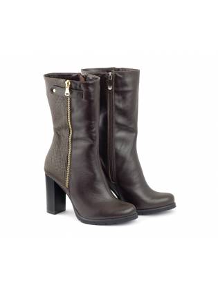 Зимние полусапожки S. Шоколадные.